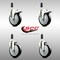 Service Caster 5 Inch 316SS Black Poly Swivel 1-1/8 Inch Expanding Stem Caster Lock Brake, 2PK SS316TTLEX20S514-PPUB-BLK-2-S-2-118 - alternate 1